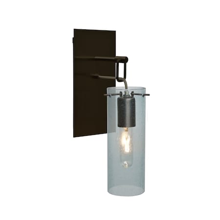 Besa Lighting Juni 10 Wall Pendant, Blue Bubble, Bronze, 1x60W Incandescent 1WP-JUNI10BL-BR
